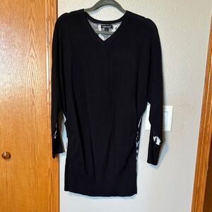Funky Soul Black V-Neck Longline dress